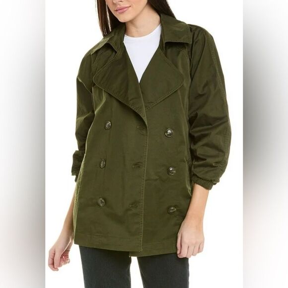 Cabi Womens Jacket S Double Breasted Relaxed Fit Trench Safari Lightweight - Picture 2 of 9